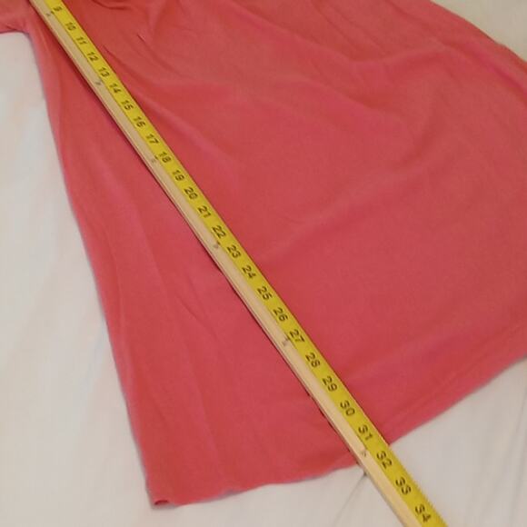 Kori America Women's. Orange short sleeve top with Crochet overlay. Medium - Picture 7 of 8